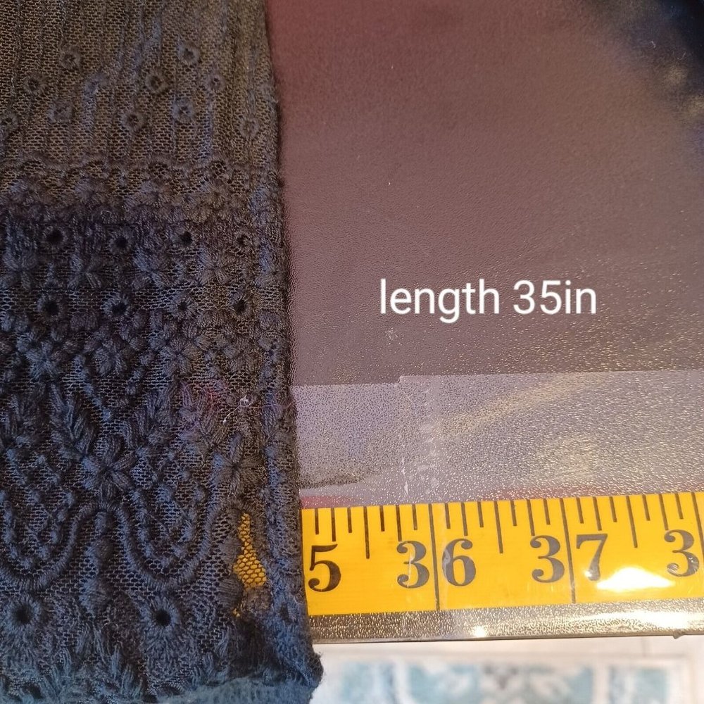 NANETTE LEPORE 2 Black Lace A Line Dress Eyelet Texture Lined Classic Zip Back - Picture 12 of 15